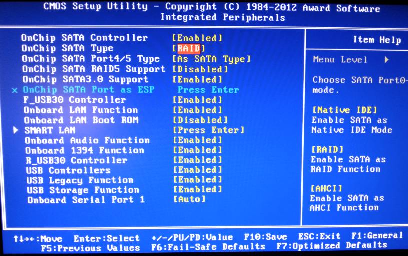 bios sata raid